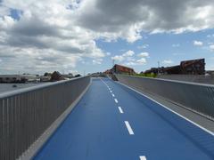 Bike path on Inderhavnsbroen bridge in Copenhagen