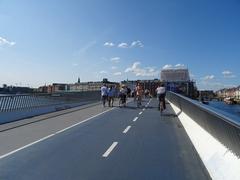 green cycle route on Inderhavnsbroen in Copenhagen