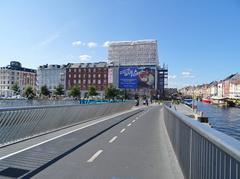 green cycle route Christianshavnsruten on Inderhavnsbroen in Copenhagen