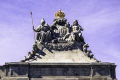 Statues at Marmorbroen entrance to the Royal Stables of Christiansborg Palace in Copenhagen