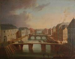 Historic painting of Frederiksholms Canal in 1794