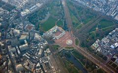 Aerial view of Buckingham Palace