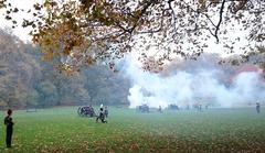 41 Gun Salute in Green Park by the King's Troop Royal Horse Artillery