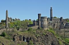 Edinburgh Calton Hill with Obelisk, Observatory, Governors House, and Nelson Monument