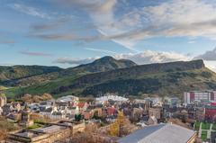 Arthur's Seat from Calton Hill at sunset