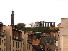 A panoramic view of Edinburgh, Scotland, often referred to as the Athens of the North