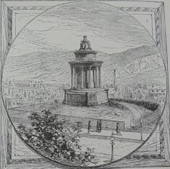 The Burns' Monument on Calton Hill in Edinburgh from 1879