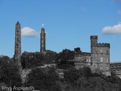 Calton Hill with cityscape in the background