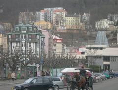 Karlovy Vary town square view