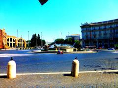 Piazza della Repubblica in Rome with historic buildings and fountains