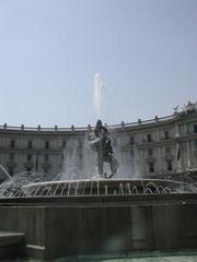 Rome Republic square with Fontana delle Naiadi