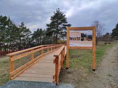 wooden sidewalk in Kamenný vrch nature reserve, Brno