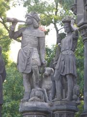 Detail of Kranner's Fountain of Francis I in Prague