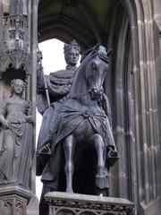 Kranner's Fountain with equestrian statue of Francis I in Prague's Old Town