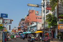 Khaosan Road in Phra Nakhon District, Bangkok, Thailand