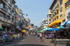 Khaosan Road in Phra Nakhon District, Bangkok, Thailand