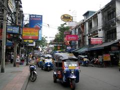 Khao San Road bustling with night street vendors