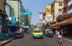 Khaosan Road in Phra Nakhon District, Bangkok, Thailand