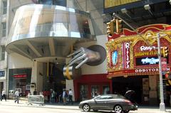 Looking south across 42nd Street, Manhattan, at Madame Tussauds and Ripley's Believe It or Not!