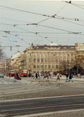 Brno cityscape in February 1992