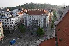 view of Saint Thomas's Church in Brno