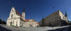 panoramic view of Moravske Namesti in Brno