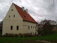 The Gothic Podskalí Customs House at Výtoň in Prague, Czech Republic