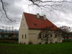 Gothic Podskalí Customs House in New Town, Prague