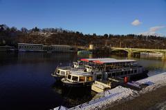 Charles Bridge over the Vltava River in Prague