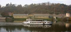 Lužnice Boat in Prague near Občanská Plovárna