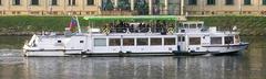 Slapy tour boat on Vltava River in Prague