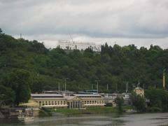 The letters installed on former monument on Letná hill in Prague