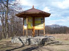 Information shelter at Hradiště Hill in Dolní Břežany-Lhota