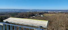 View from Ostrá horka observation tower towards western Brno