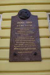 Zdenek Fibich commemorative plaque on Zofin Palace in Prague