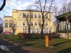 Main building on Slovanský ostrov from the south