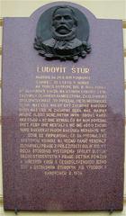 Ľudovít Štúr memorial plaque at Žofín in Prague