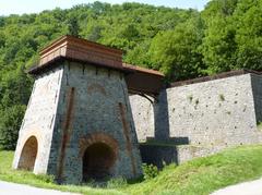 Historic ruin of Stará huť u Adamova surrounded by forest