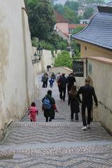 stairs descending from Prague Castle