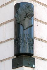 Eduard Vojan statue on Staré zámecké schody in Malá Strana, Prague