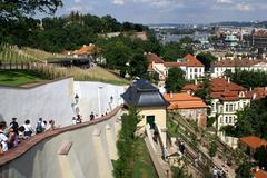 Pražský hrad with the supporting walls of the Old Castle Stairs