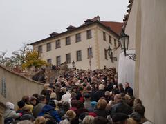 Inauguration of Karel Hašler's sculpture in Prague