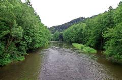 Ohře River in Tašovice near Karlovy Vary