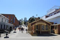 Hyde Street Pier in San Francisco with blue skies