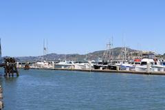 Hyde Street Pier with boats and tourists