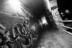 Krog Street Tunnel in Atlanta, GA covered in colorful graffiti