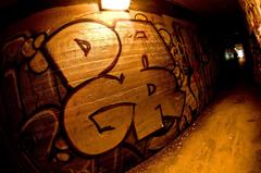 Krog Street Tunnel in Atlanta, GA with graffiti art on the walls