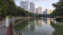 Lake Gardens in Kuala Lumpur with clear skies and verdant surroundings