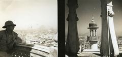 city scene from the top of Nakhoda Mosque minarets in 1945