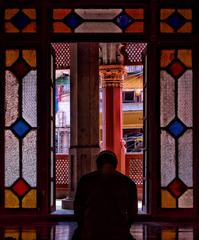 A Muslim offering namaz at Nakhoda Masjid in Kolkata during Ramadan